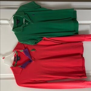 Ralph Lauren Polo Shirts S & M pink green